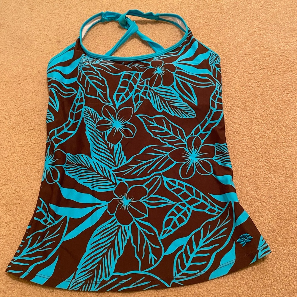 Hapari Swim Tankini Top Tropical Printed Size Medium